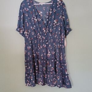 Inspired Hearts Blue Floral Dress